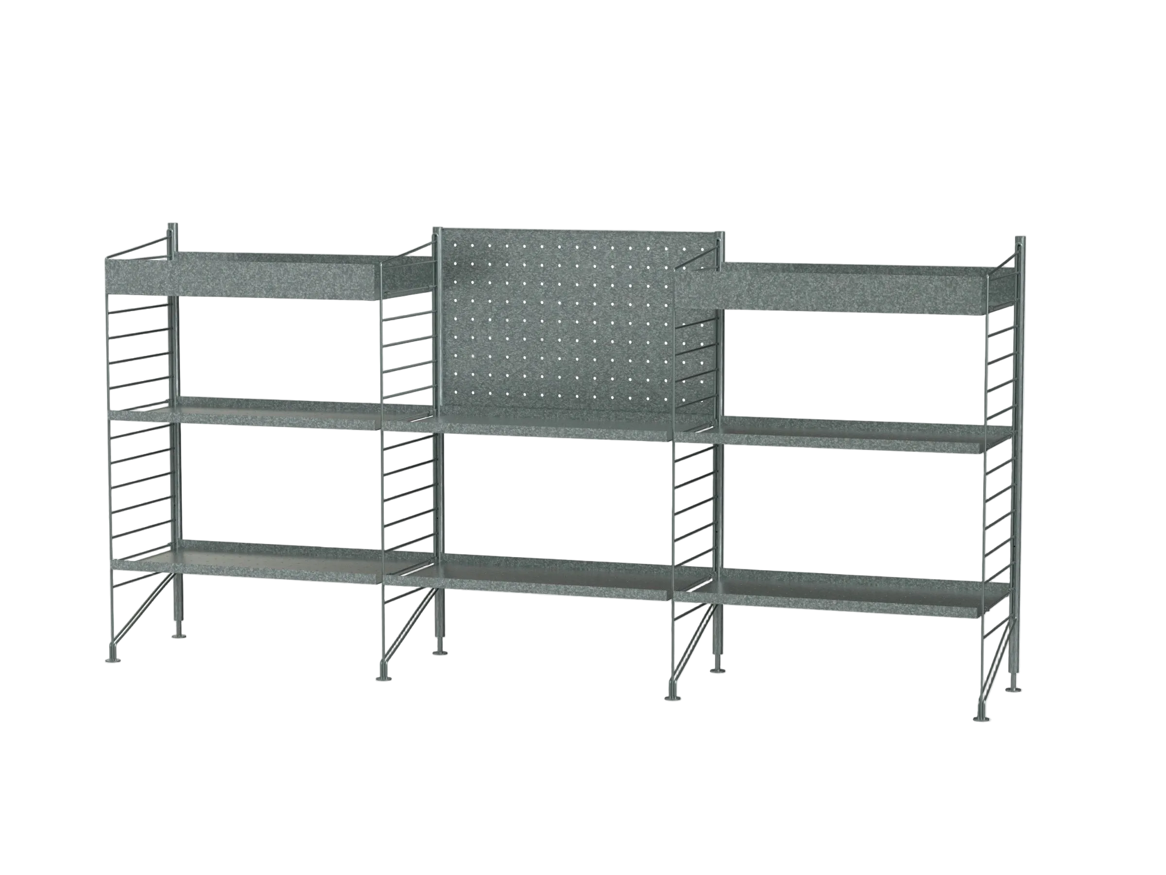 Ausstellungsstück // Regalsystem Außenbereich M – Freistehend – Galvanisiert – 180 × 89 × 32 cm