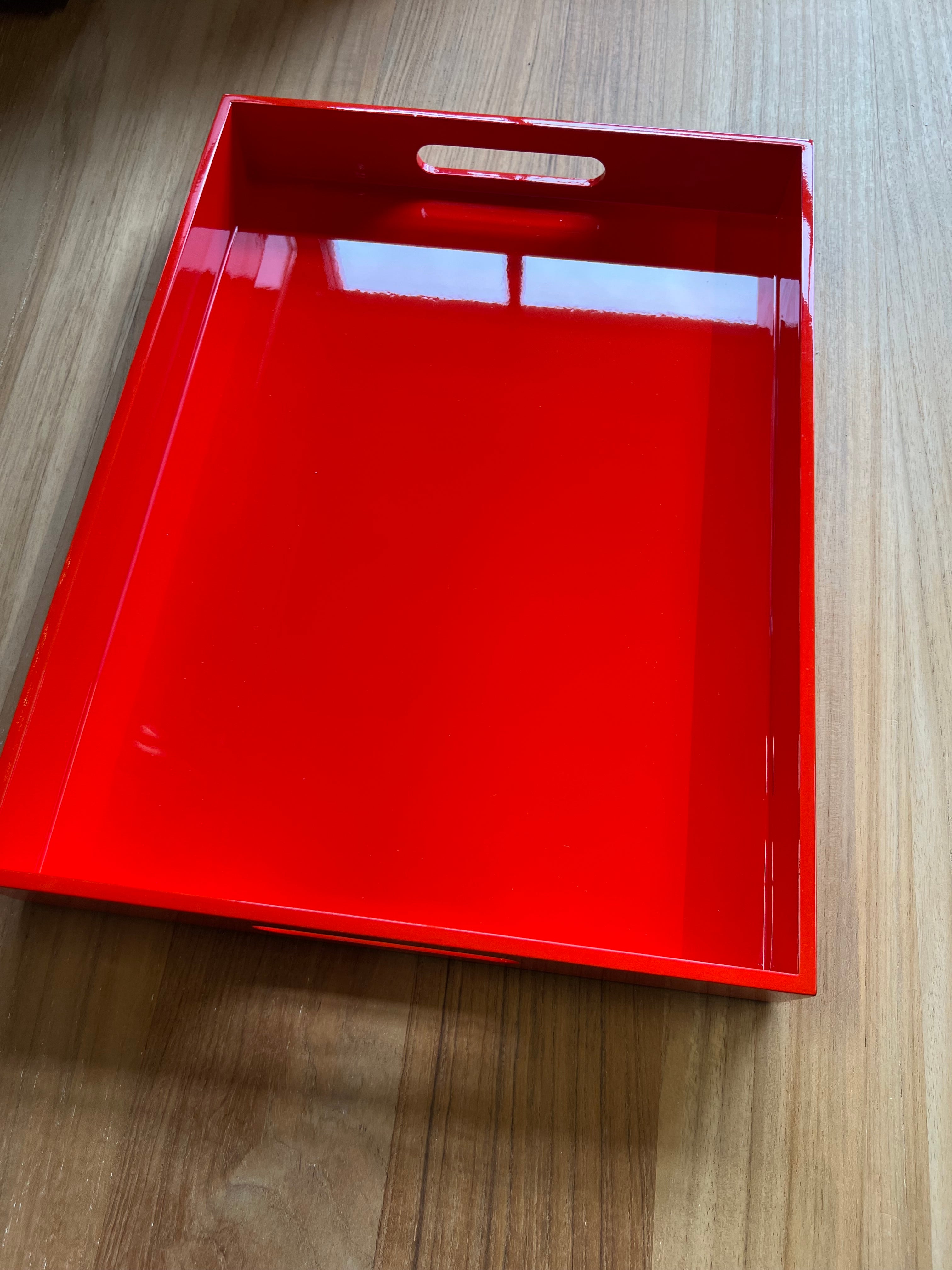 Lacquer-Tablett 40x30cm - Orange