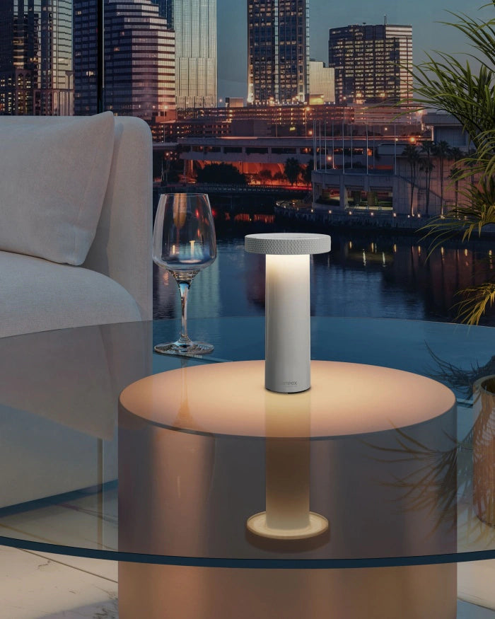 LED Tischlampe "Volume" - Grau