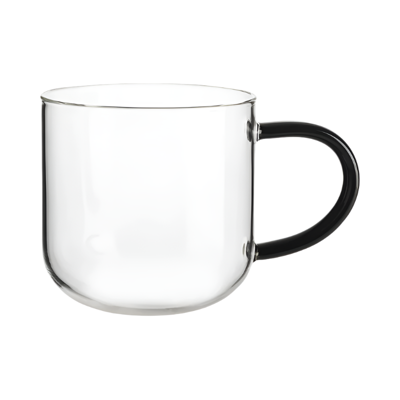 ASA Selection Glas Henkelbecher Black ohne Inhalt auf weißem Hintergrund