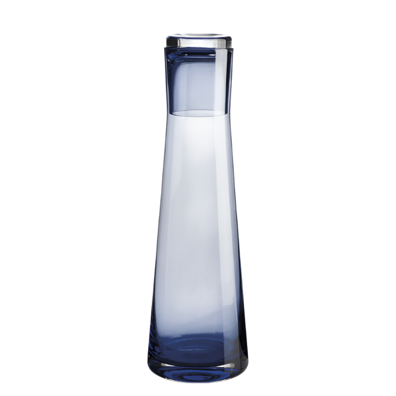Glaskaraffe Lina von ASA Selection aus klarem Glas, stilvolles Design für Getränke wie Wasser, Saft oder Wein in blau