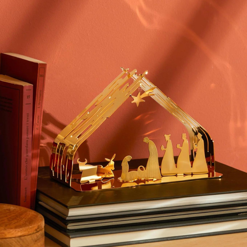 Weihnachtliche Krippe - Gold