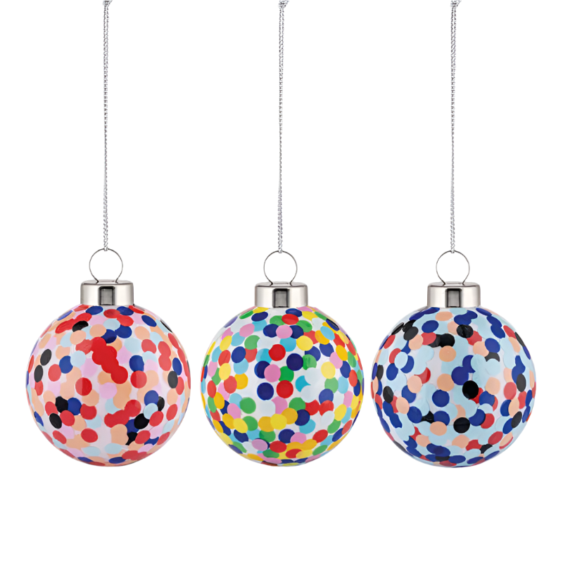 Alessi Weihnachtskugeln aus mundgeblasenem Glas 3er Set