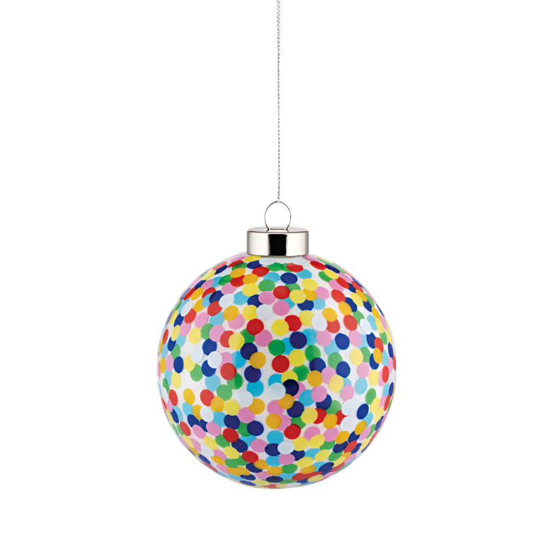 Alessi Weihnachtskugel aus mundgeblasenem Glas bunt