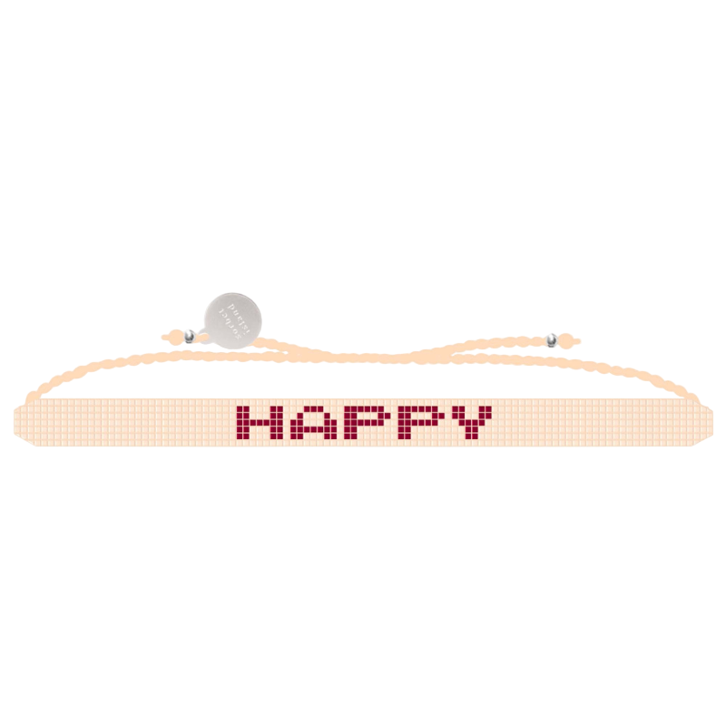 Armband Glasperlen - Happy