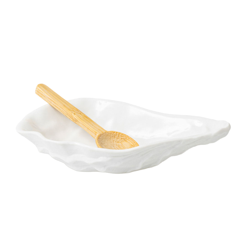 Austernschale mit Löffel