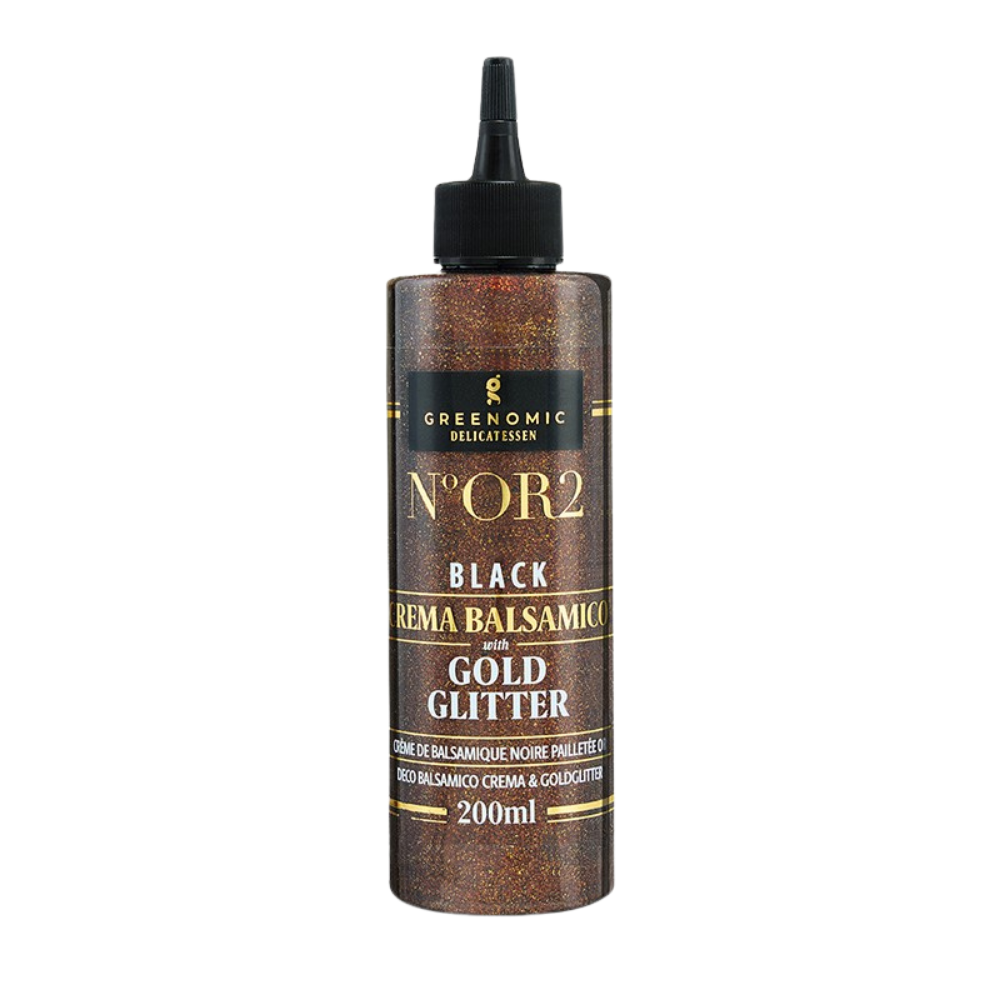 Balsamico "Crema" Black mit Gold Glitter - 200ml