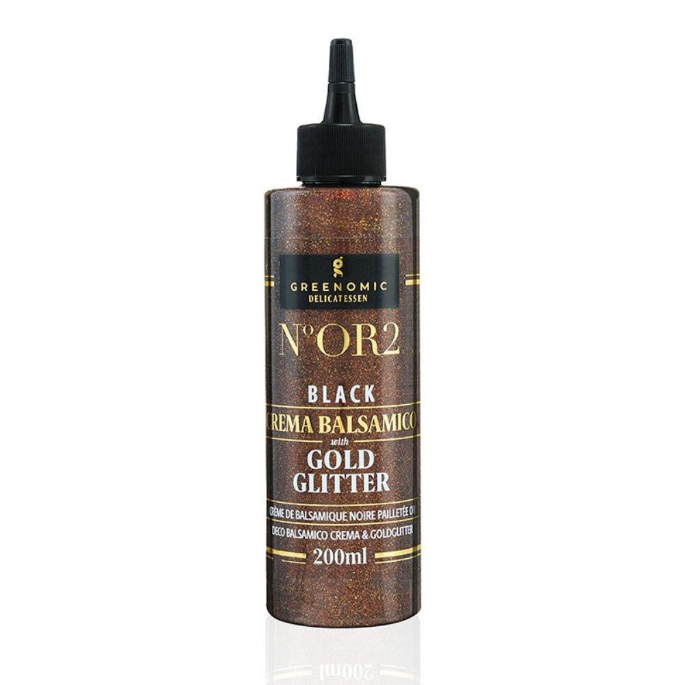 Balsamico "Crema" Black mit Gold Glitter - 200ml