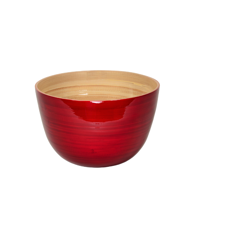 Bambus-Schüssel 22 × 14 cm - Rot