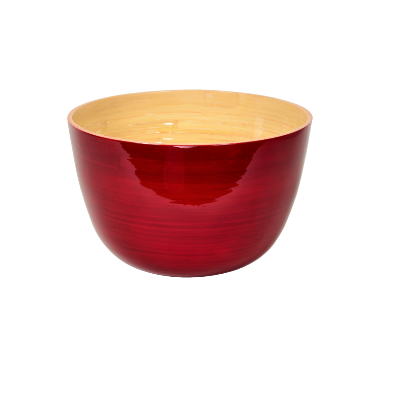 Bambus-Schüssel 26 × 16 cm - Rot