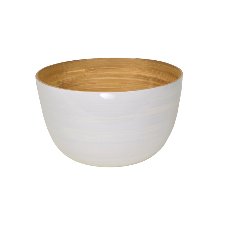 Bambus-Schüssel 26 × 16 cm - Weiß
