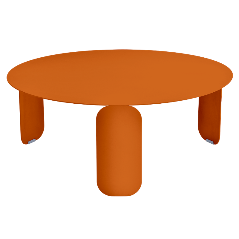 Fermob Bebop niedriger Tisch mit 80cm Durchmesser Kandierte Orange