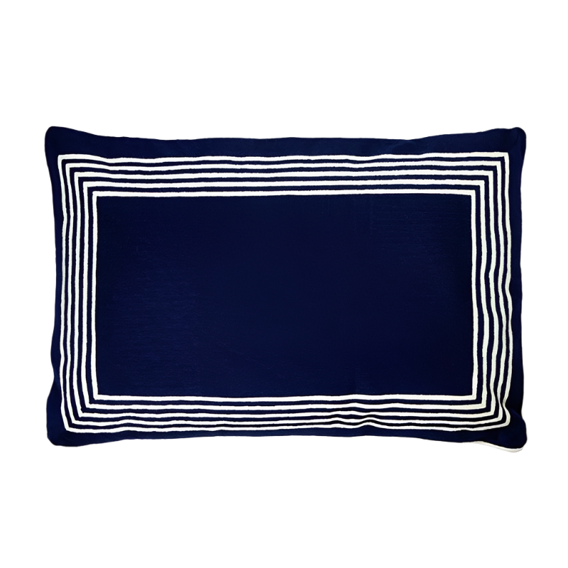 Kissen "Cannes" - Indigo mit Füllung