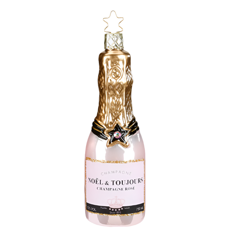 Champagne Rose Weihnachtsanhänger