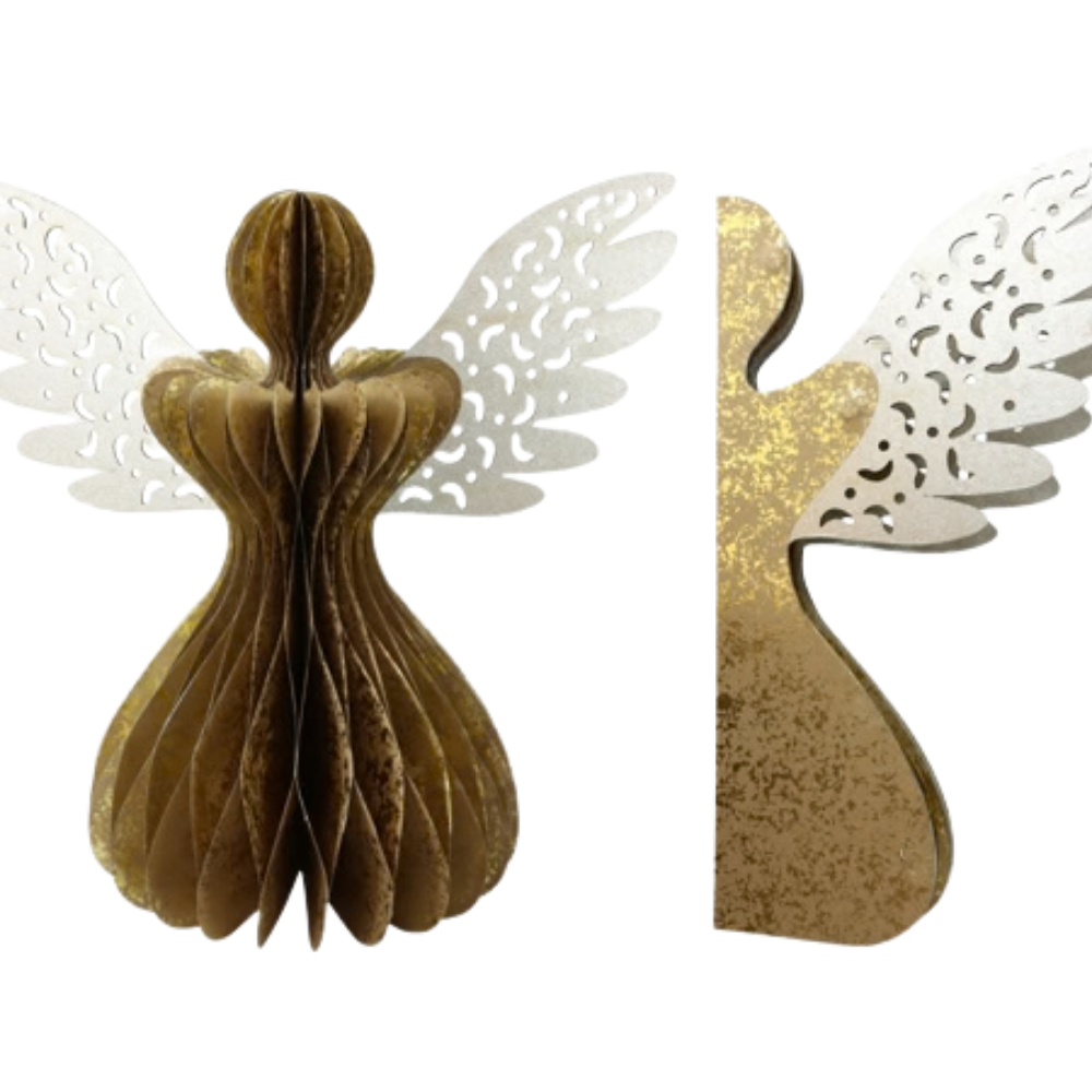 Dekoengel "Faltengel" - Gold