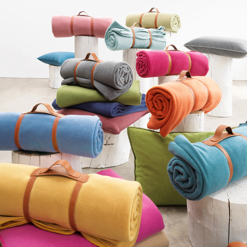 Fleece Decke "Tony" 160x200 cm - Denim