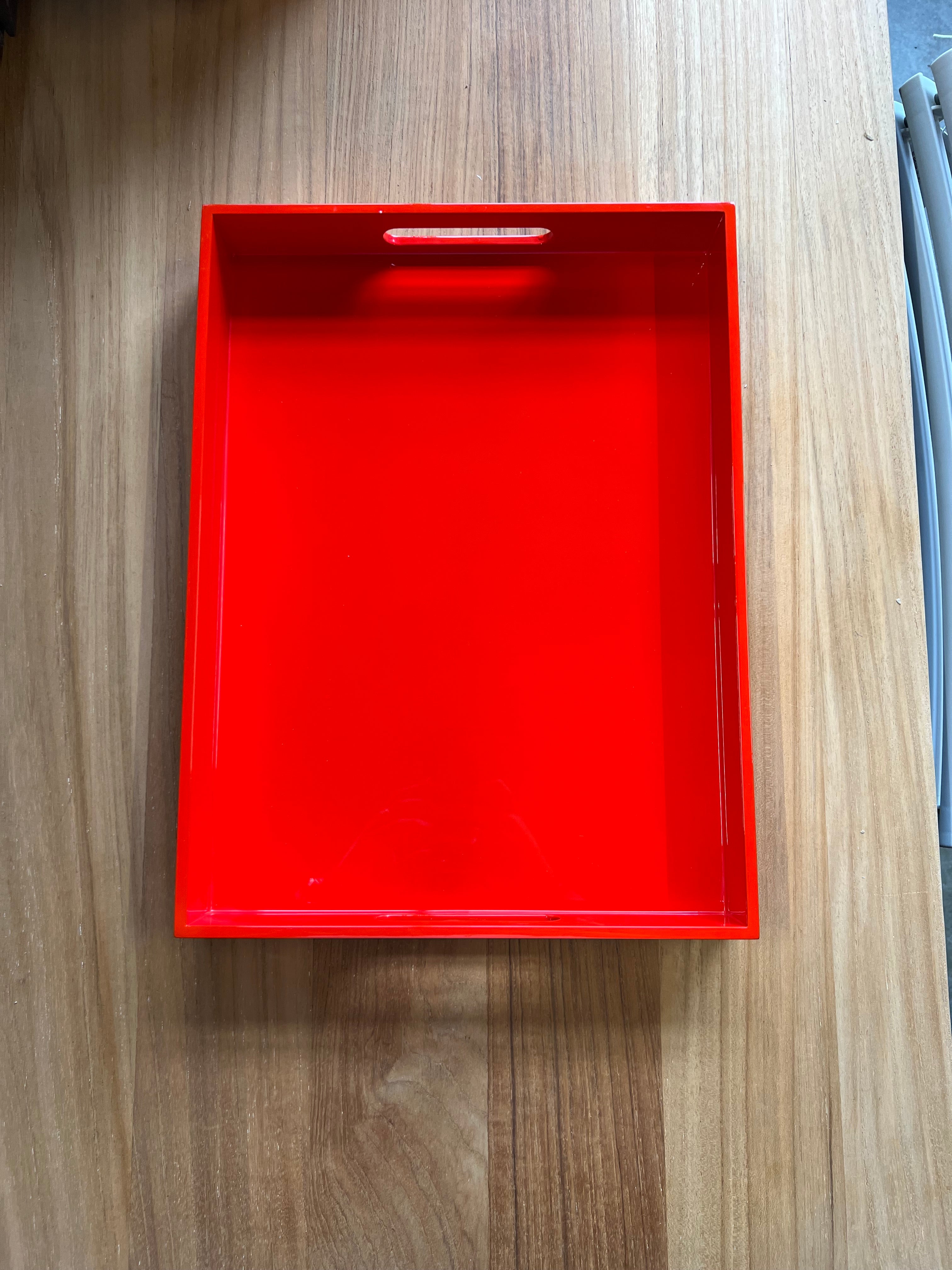 Lacquer-Tablett 40x30cm - Orange