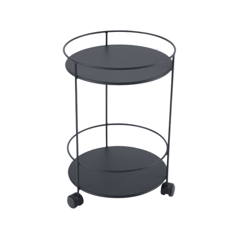 Cotto Wohnen FermobGuinguettekleinerTischmitzweiPlattenundRollen Anthrazit