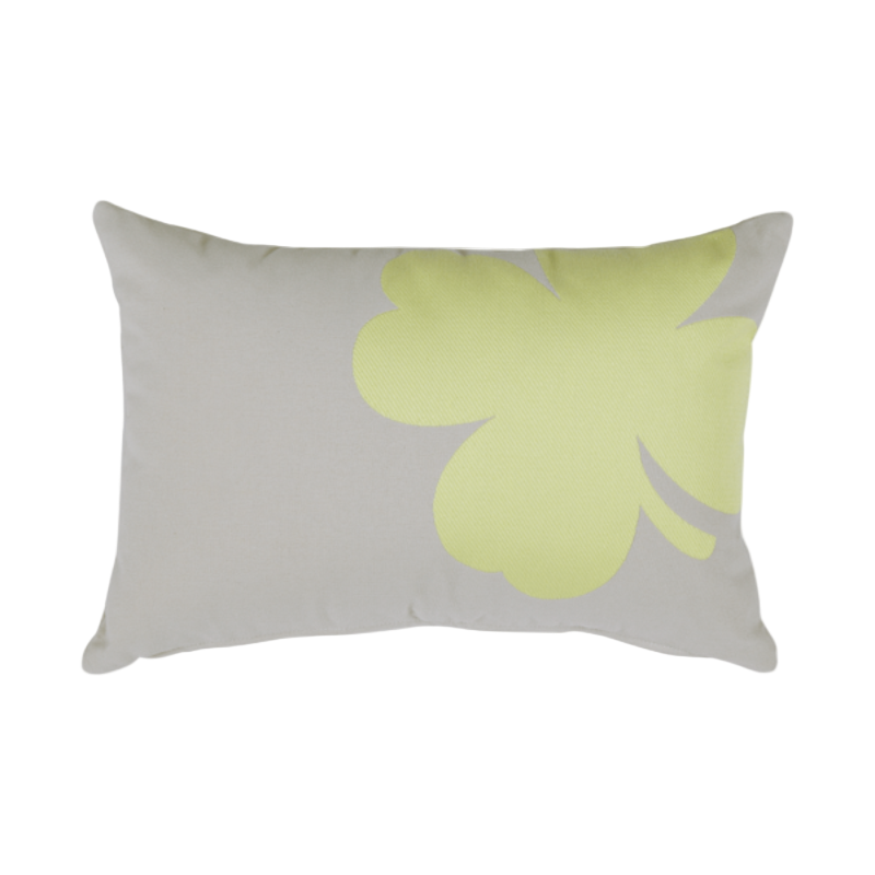 Outdoor-Kissen "Trèfle" 44x30cm - Lehmgrau