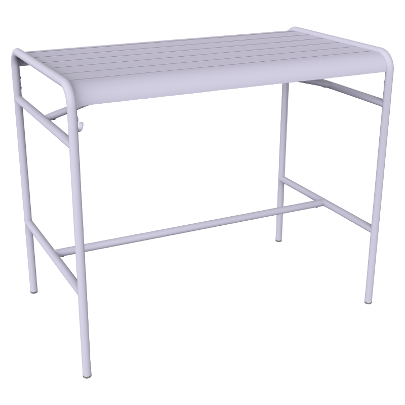Fermob Luxembourg hoher Tisch in Marshmallow Farbe – moderner Stehtisch aus Aluminium für Outdoor-Bereich, ideal für Balkon, Garten oder Bar-Lounge