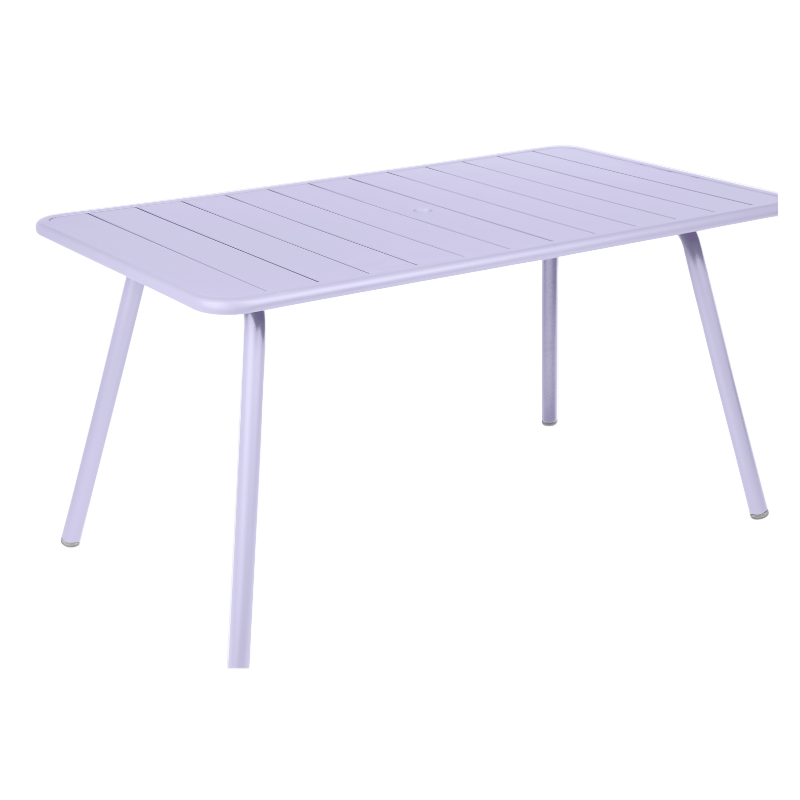 Fermob Luxembourg rechteckiger Gartentisch in Marshmallow Farbe – moderner Outdoor-Tisch aus Aluminium für 6 Personen, UV- und wetterbeständig, perfekt für Garten und Terrasse