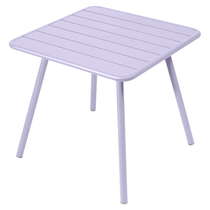 Fermob Luxembourg quadratischer Gartentisch in lila – moderner Outdoor-Tisch aus Aluminium, wetterfest und ideal für Balkon, Terrasse oder Garten