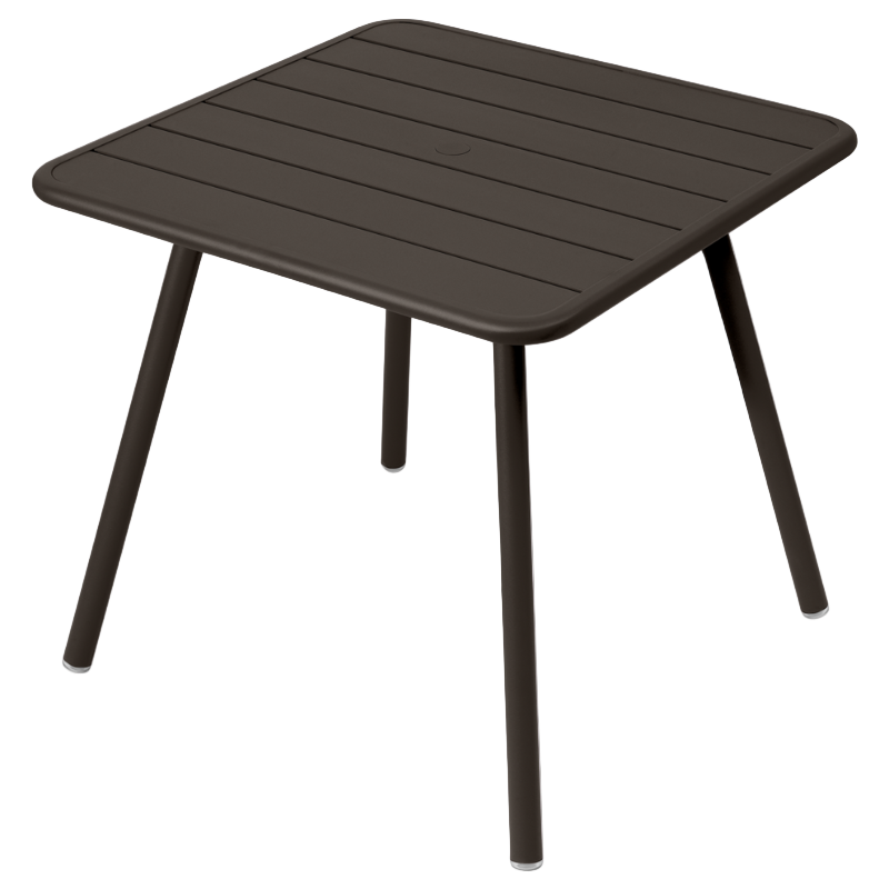 Fermob Luxembourg quadratischer Gartentisch in grau – moderner Outdoor-Tisch aus Aluminium, wetterfest und ideal für Balkon, Terrasse oder Garten