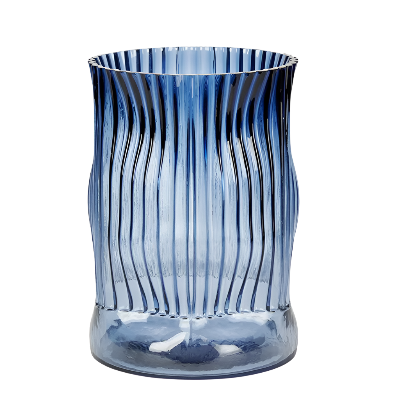 Glas Vase "Milani" in blau