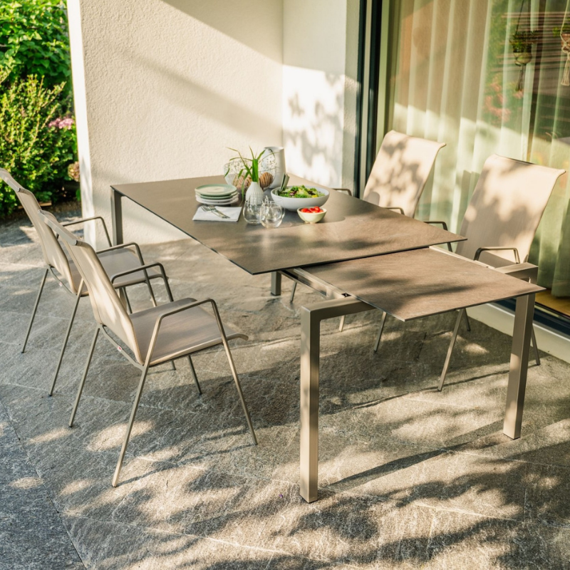 Glasfaser Tisch "Luzern" 220/280x100 - ausziehbar