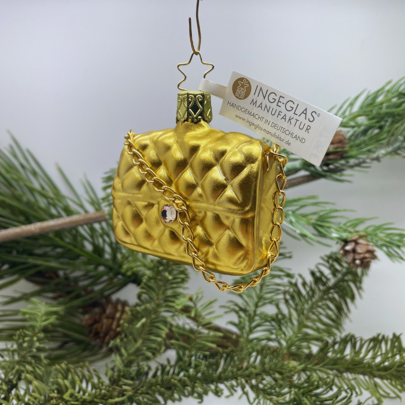 Goldene Clutch Weihnachtsanhänger