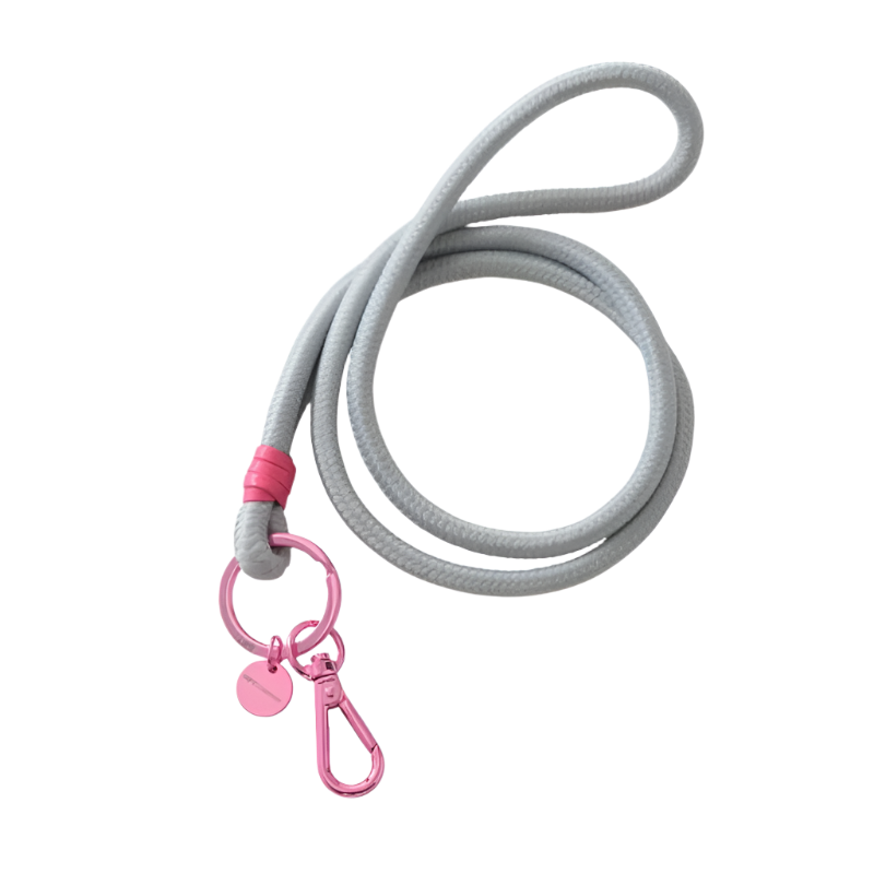 Handykette Schlüsselband Metropolitan grau/pink
