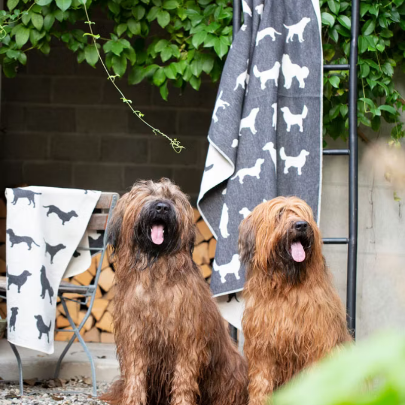 Haustierdecke "Hundesilhouetten" - 100x140cm