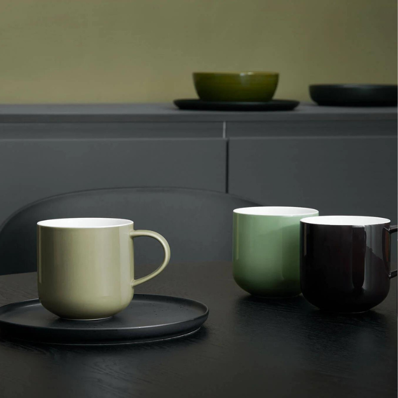 Henkelbecher Coppa aus Porzellan, ideal für Kaffee oder Tee, modernes Design