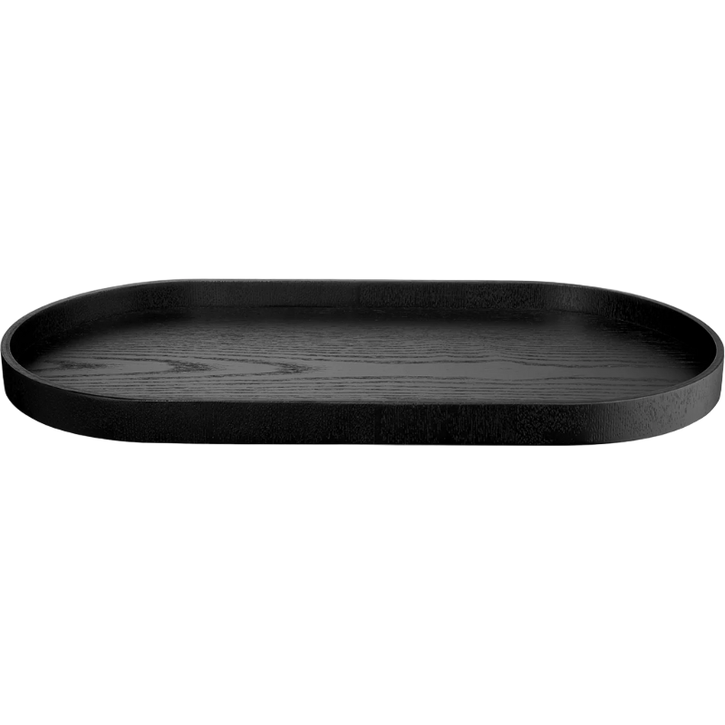 Holztablett oval in der Farbe schwarz von ASA Selection