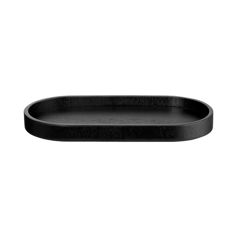 Holztablett oval in der Farbe schwarz von ASA Selection