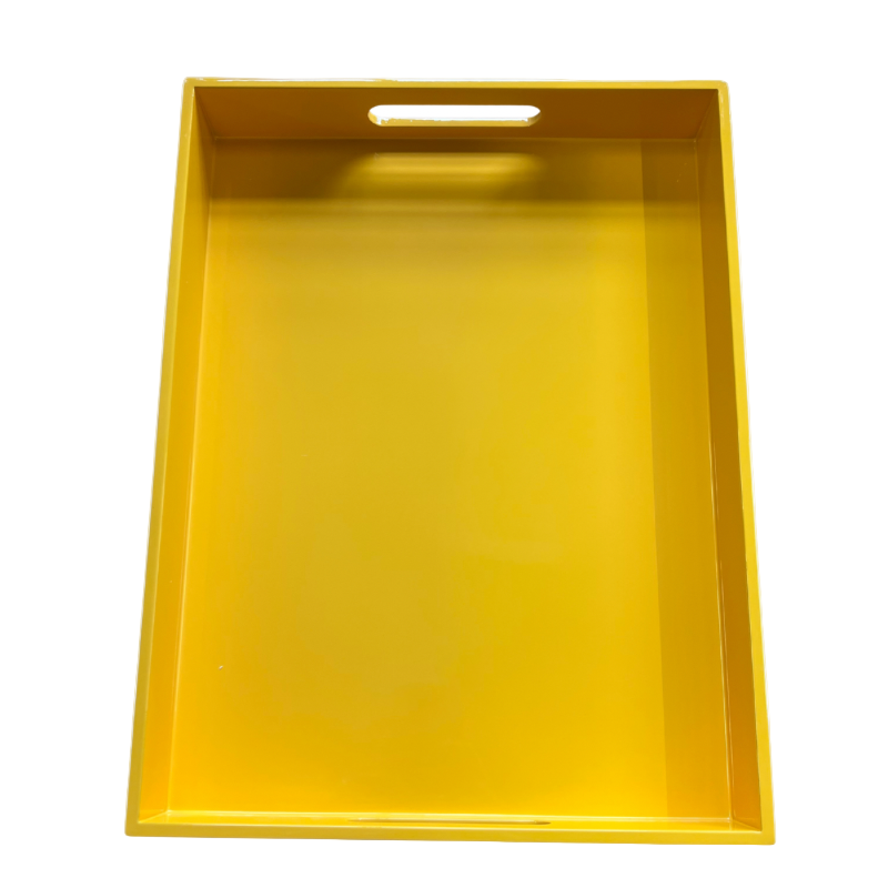 Lacquer-Tablett 40x30cm - Gelb
