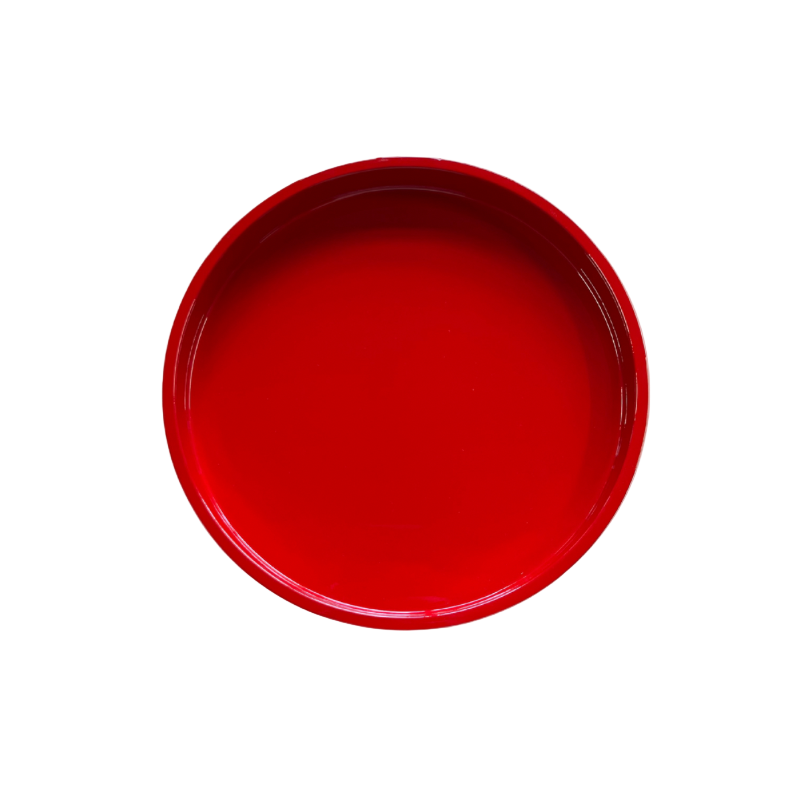 Lacquer-Tablett Ø 20 cm - Rot