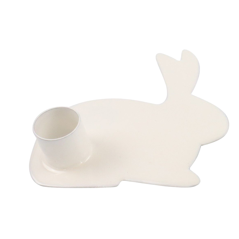 Kerzenhalter Hase elfenbein