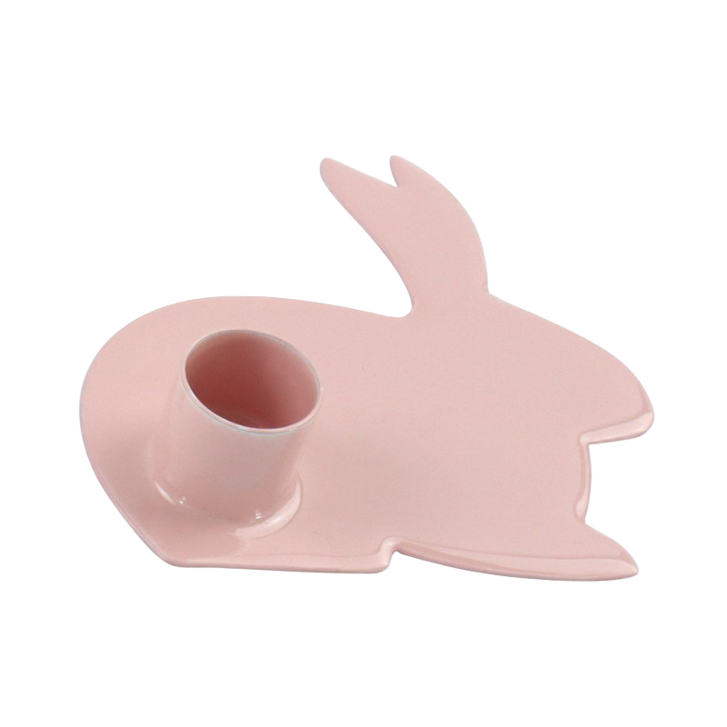 Kerzenhalter Hase rosa