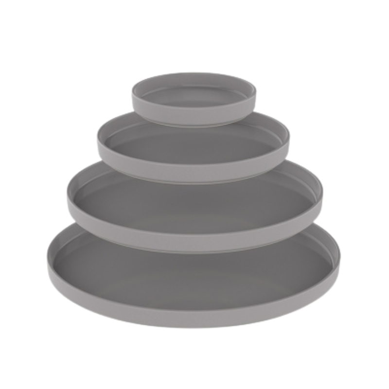 Kerzenteller "Henry" Hellgrau - ⌀13cm