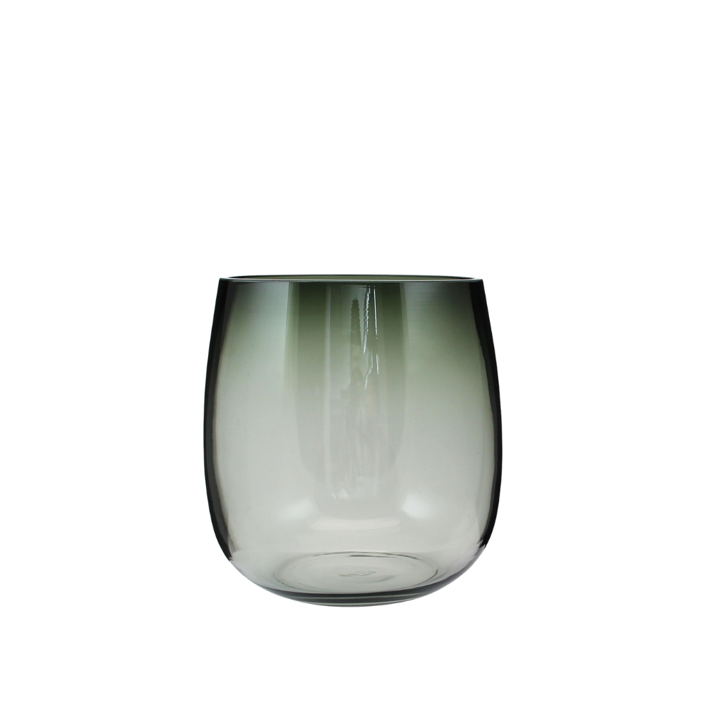 Vase "Libera" aus Glas – Ø 19,5 × H 20 cm