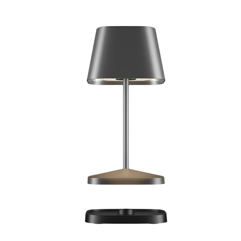 LED Tischlampe "Neapel RC" - Graphit gebürstet