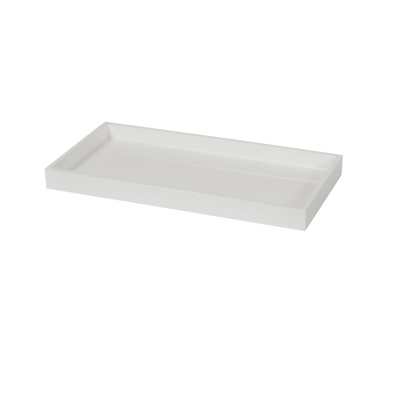 Lacquer-Tablett 30x15cm - Weiß