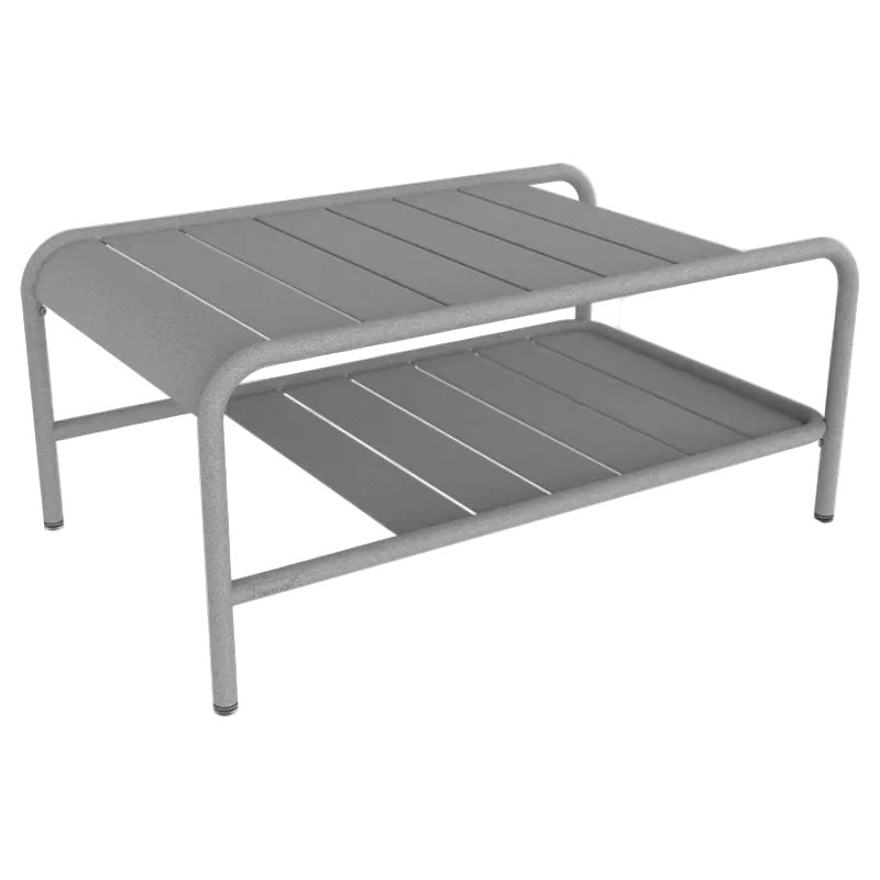 Luxembourg niedriger Tisch 90x55 Lapilligrau