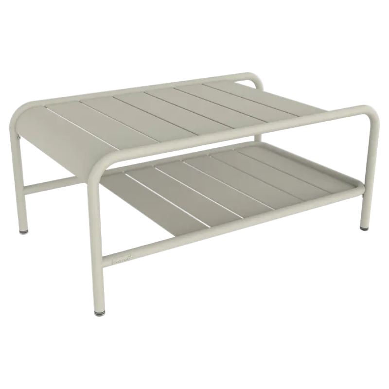 Luxembourg niedriger Tisch 90x55 Lehmgrau