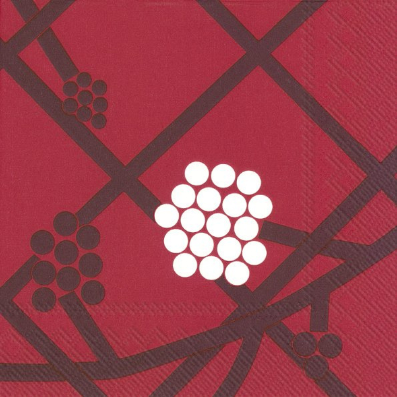 Lunch Papierservietten - HORTENSIE red