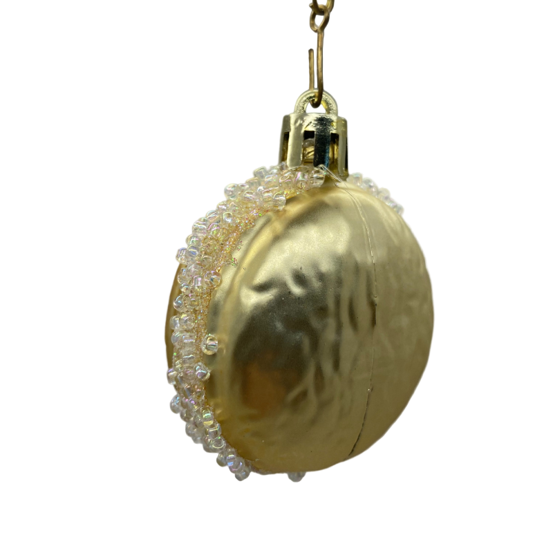 Weihnachtsbaumanhänger Macaron gold