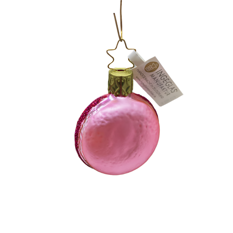 Macarons Weihnachtsanhänger rosa