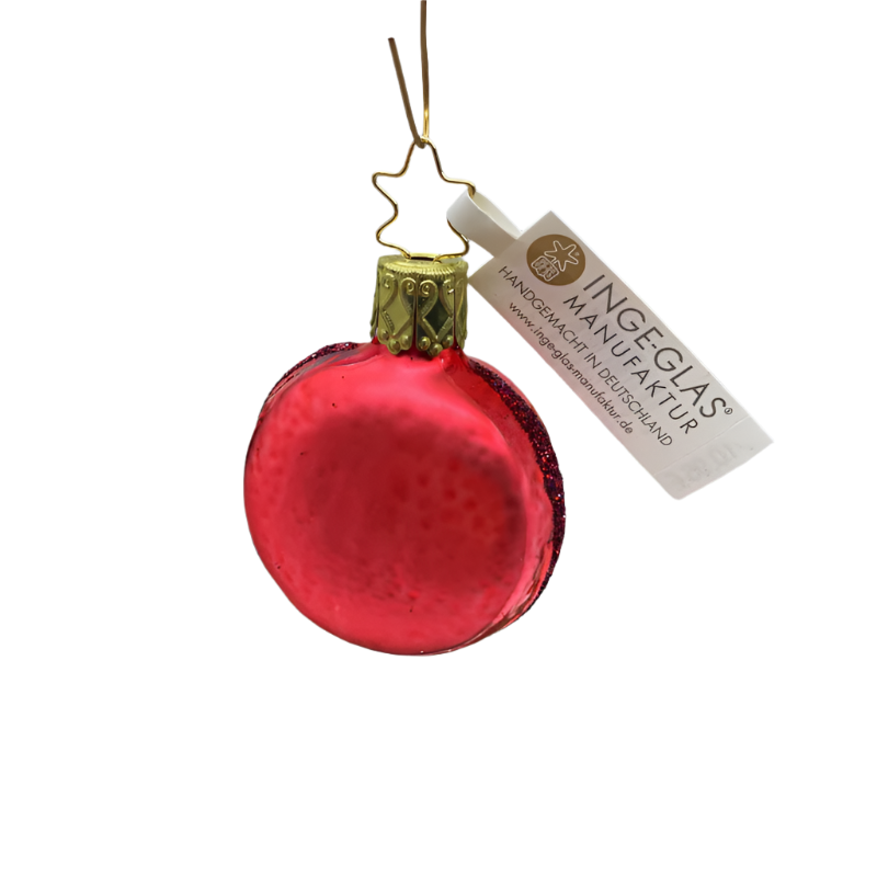 Macarons Weihnachtsanhänger rot