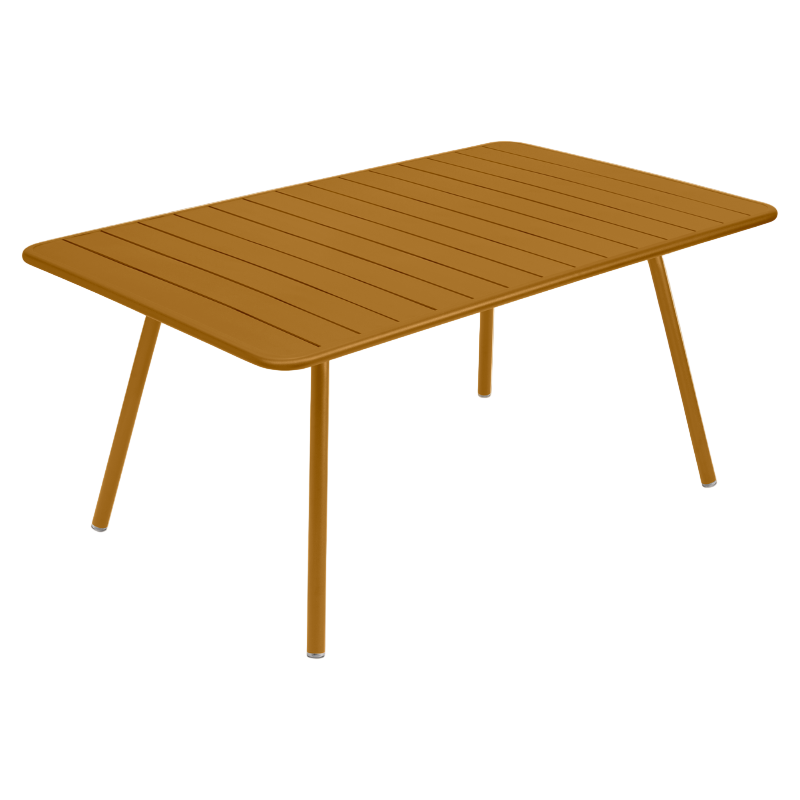 Fermob Luxembourg Esstisch rechteckig in Lebkuchen Farbe – eleganter Gartentisch aus Aluminium für 6 Personen, UV-beständig und wetterfest für Terrasse oder Balkon